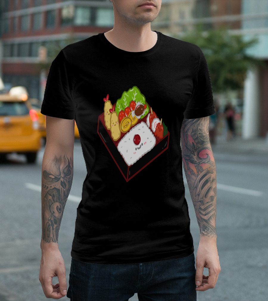 Kawaii Bento Box Cute Food Doodle T-Shirt