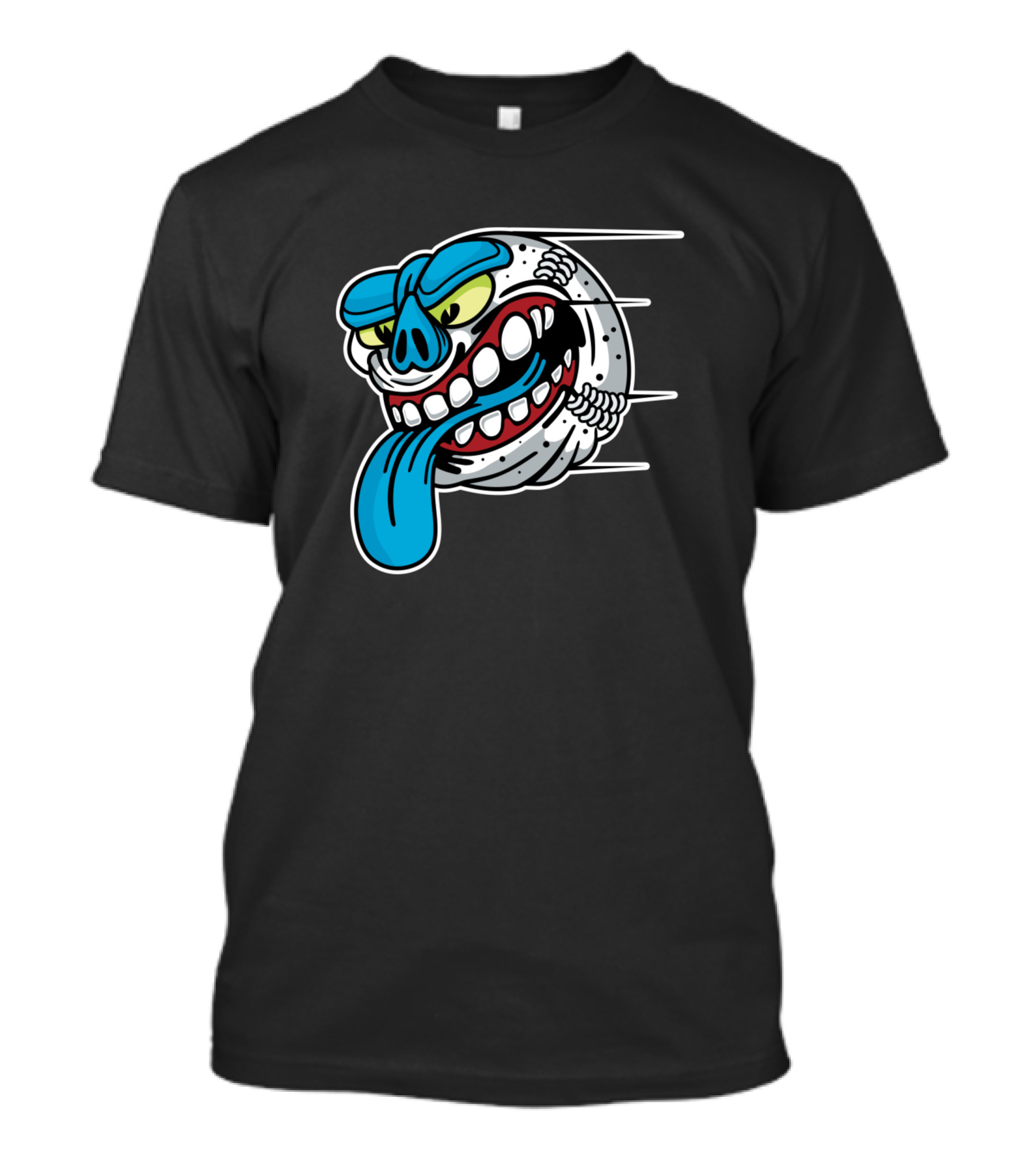 Cartoon Sports Baseball With Tongue T-Shirt