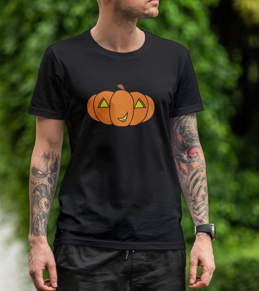 Cute Smiling Halloween Pumpkin Jack O' Lantern T-Shirt