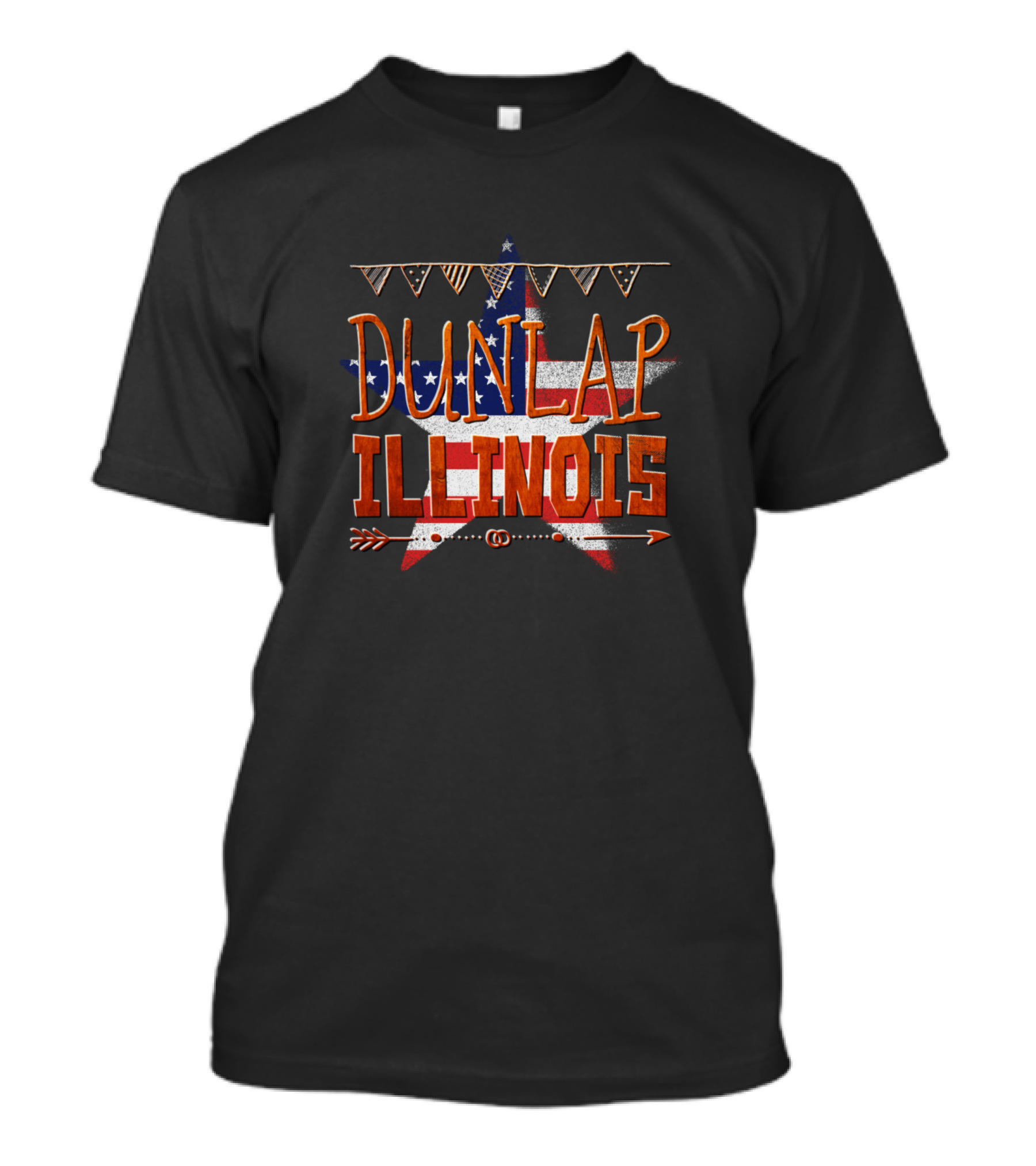 Dunlap Illinois Patriotic Star Banner Flag T-Shirt