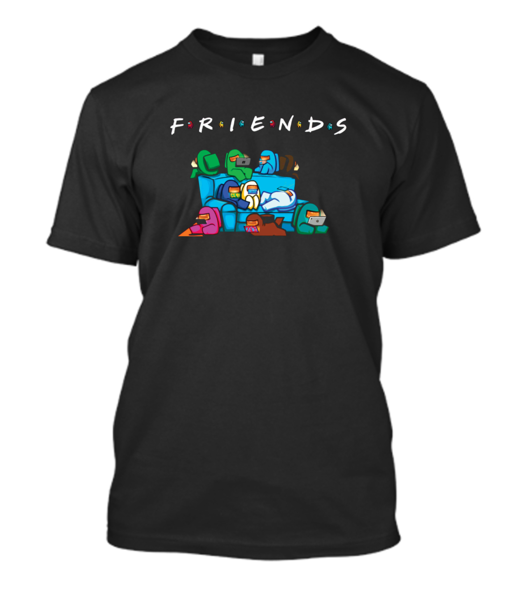 FRIENDS Among Us Crewmates On Couch T-Shirt