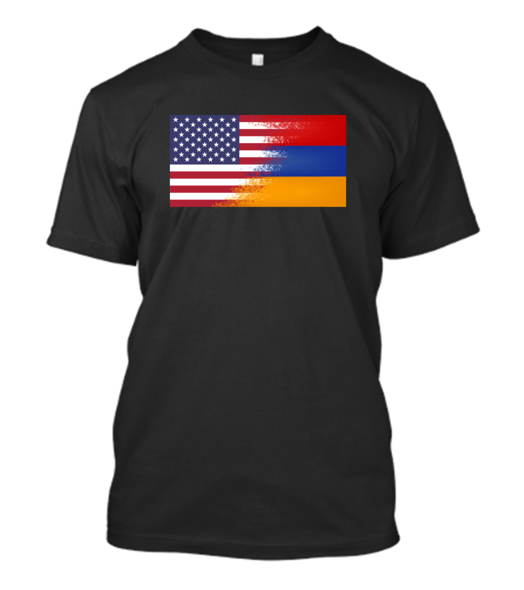 Half Armenian Half American Flag Blend T-Shirt