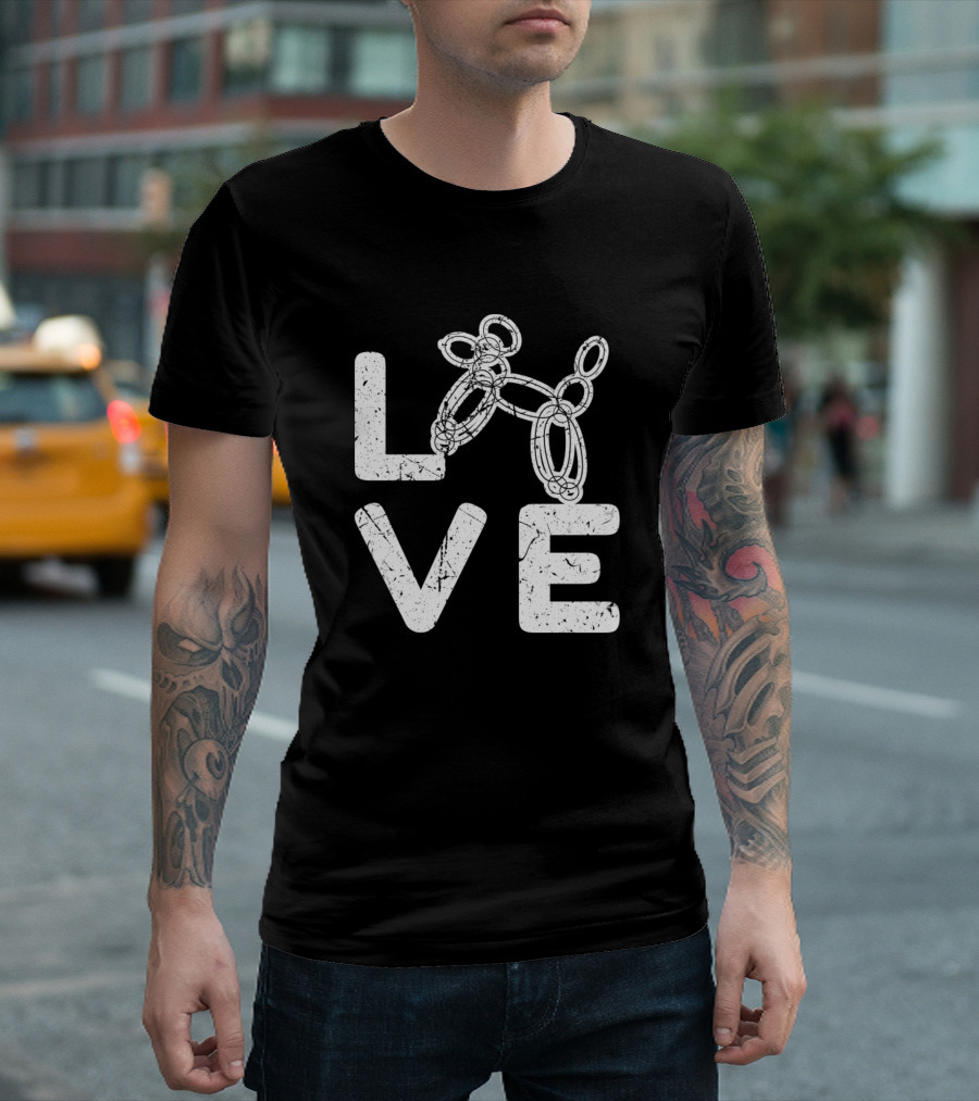 Love Hund Ballon Tier Clowns Hundeliebe T-Shirt
