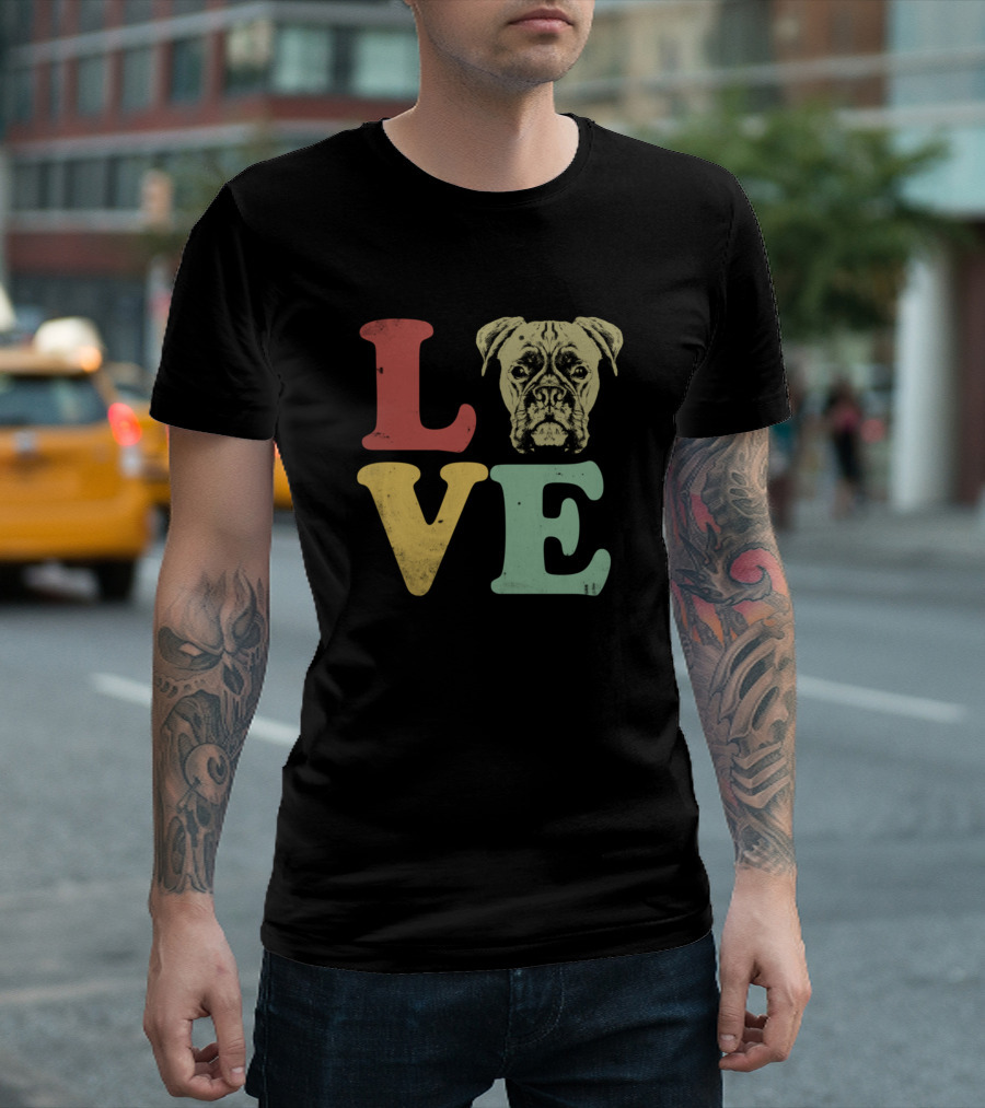 LOVE Boxer Dog Lovers T-Shirt
