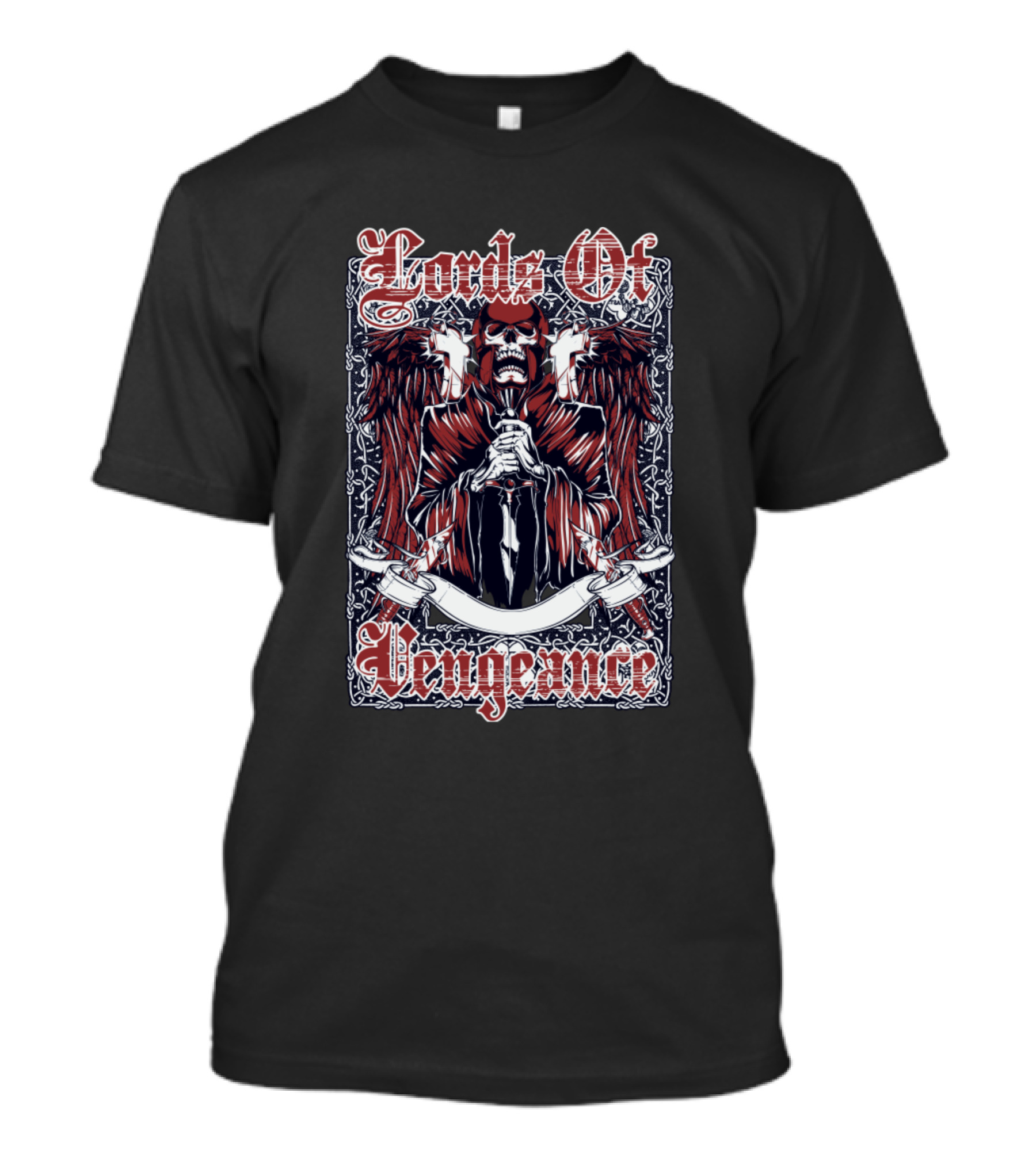 Lords Of Vengeance Dark Winged Skull Specter T-Shirt