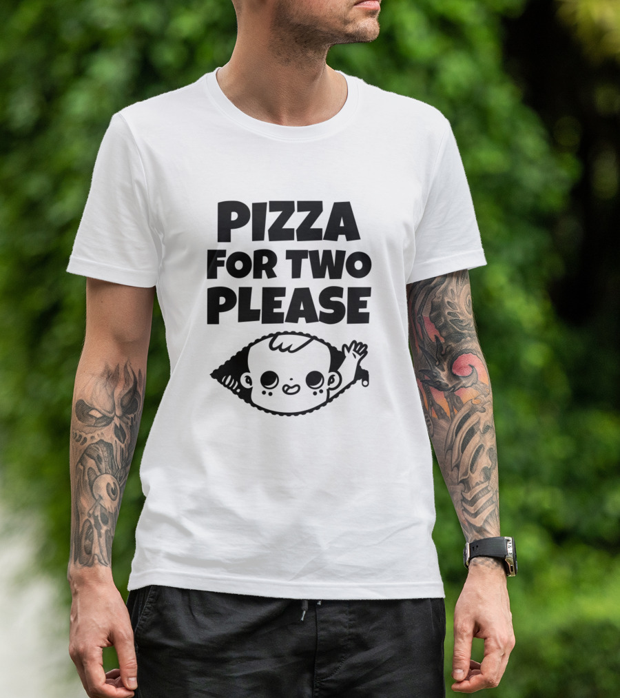 Pizza For Two Please Cute Cartoon Character T-Shirt