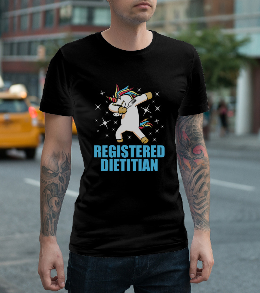Registered Dietitian Unicorn Dabbing Nutritionist RDN T-Shirt