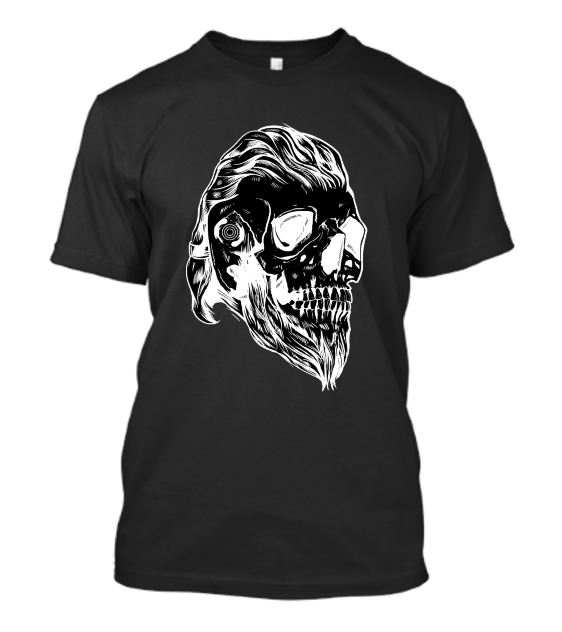 Viking Bearded Skull Cybernetic T-Shirt