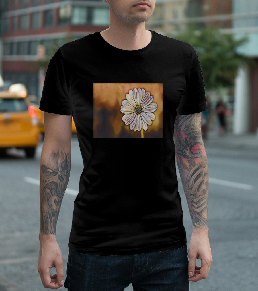 African Daisy Digital Botanical Flower T-Shirt