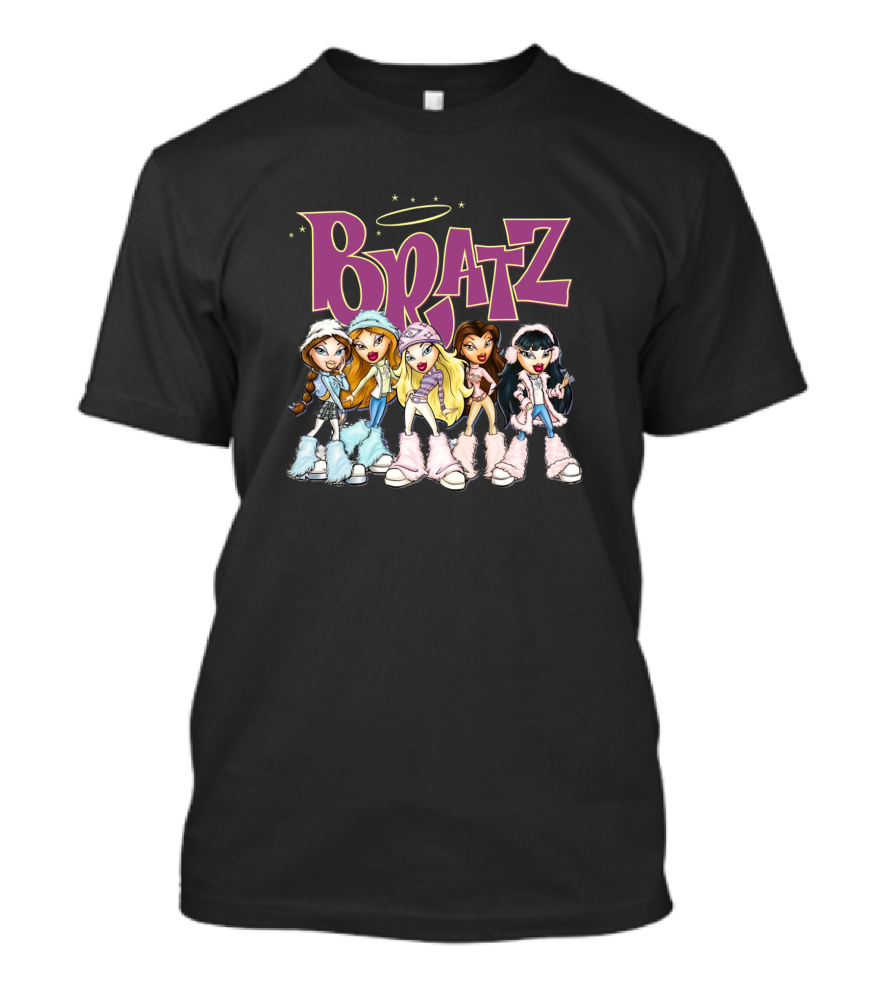Bratz Four Characters With Halo And Stars T-Shirt