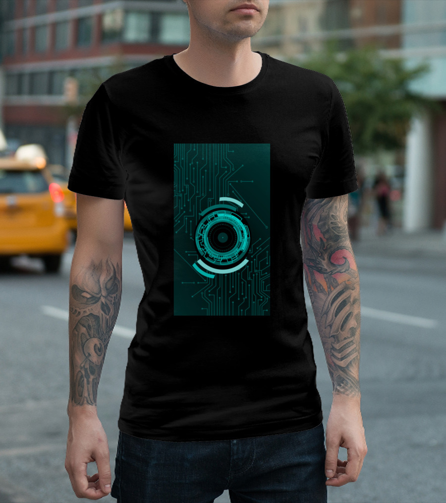 Circuit Board High Tech Artificial Intelligence Futuristic Digital Interface T-Shirt