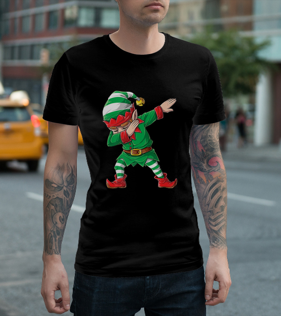 Dabbing Elf Squad Christmas Dabbing Elf T-Shirt