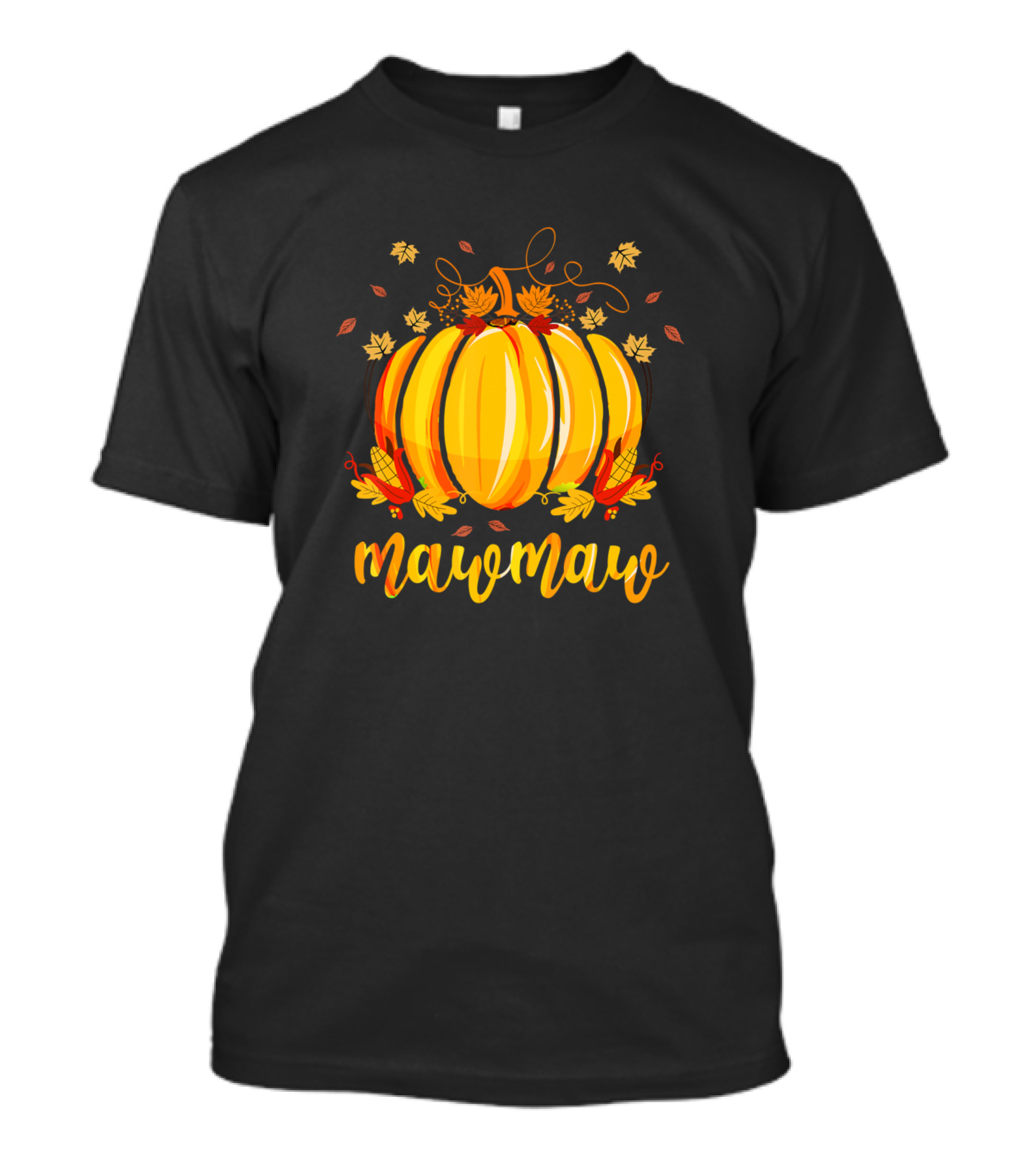 Mawmaw Pumpkin Autumn Leaves Thanksgiving Grandma Fall T-Shirt