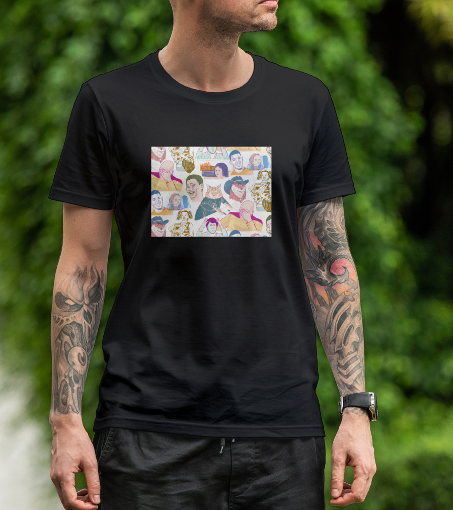 Meme Collection Featuring Iconic Digital Culture References T-Shirt