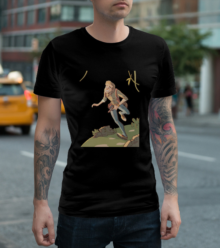 Nathan Drake Adventurer In Jungle Scene T-Shirt