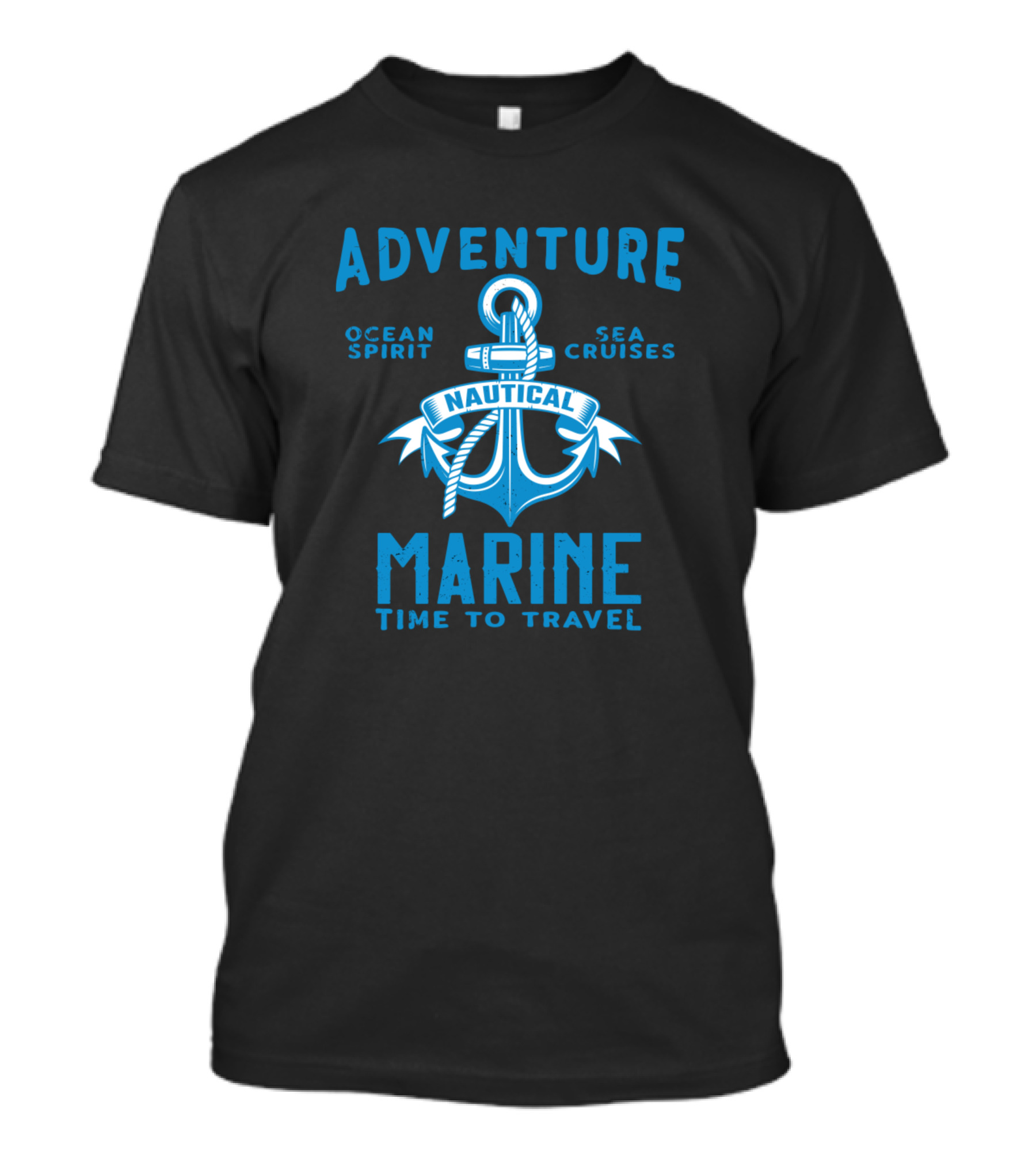 Adventure Nautical Marine Ocean Spirit Sea Cruises Time To Travel T-Shirt