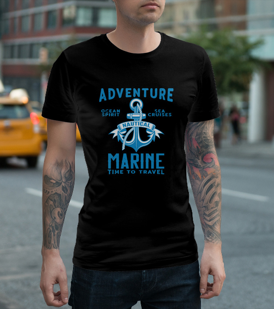 Adventure Nautical Marine Ocean Spirit Sea Cruises Time To Travel T-Shirt