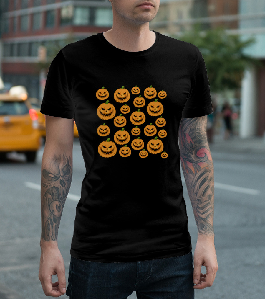 Halloween Jack-O'-Lantern Pumpkin Faces Collection T-Shirt