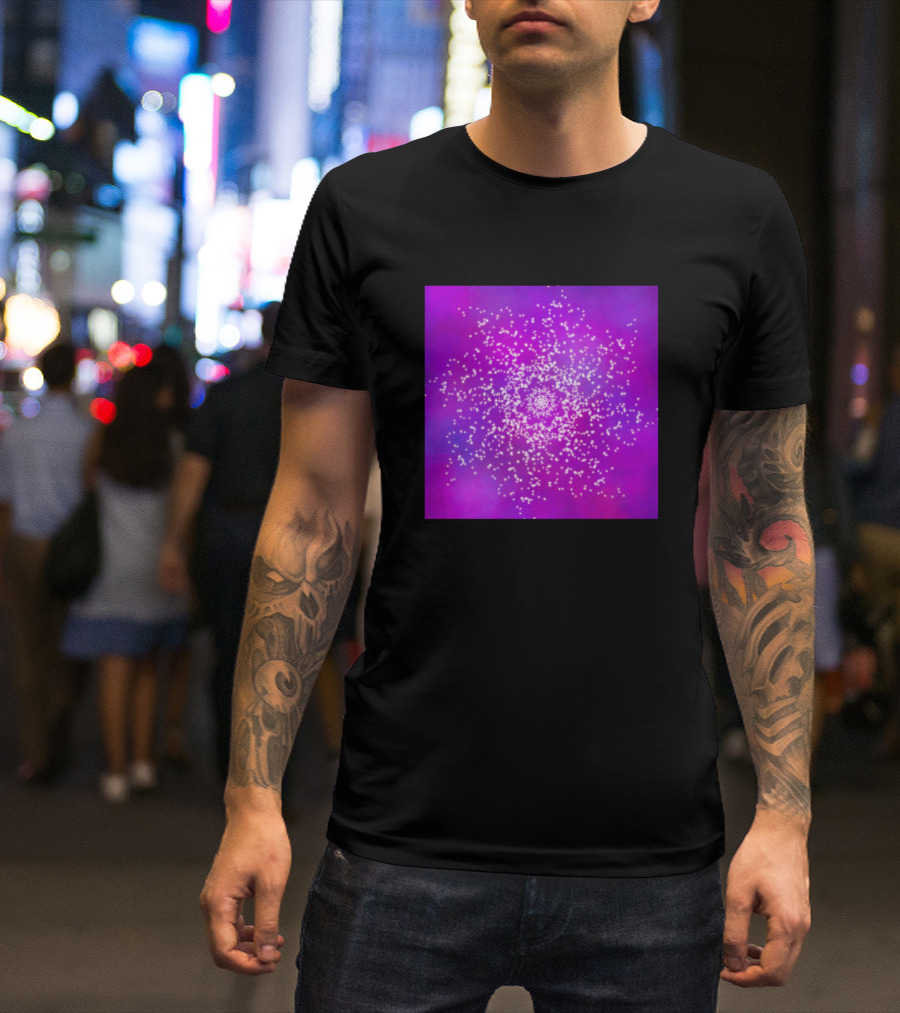 Purple Mandala Galaxy Cosmic Spiral T-Shirt