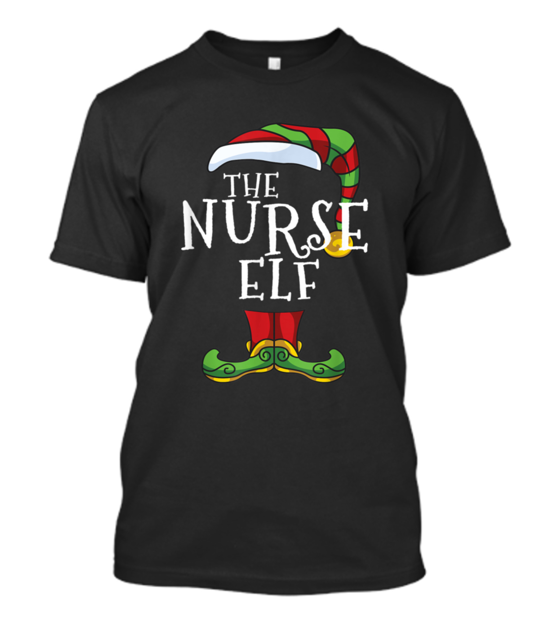 The Nurse Elf With Christmas Hat And Boots T-Shirt