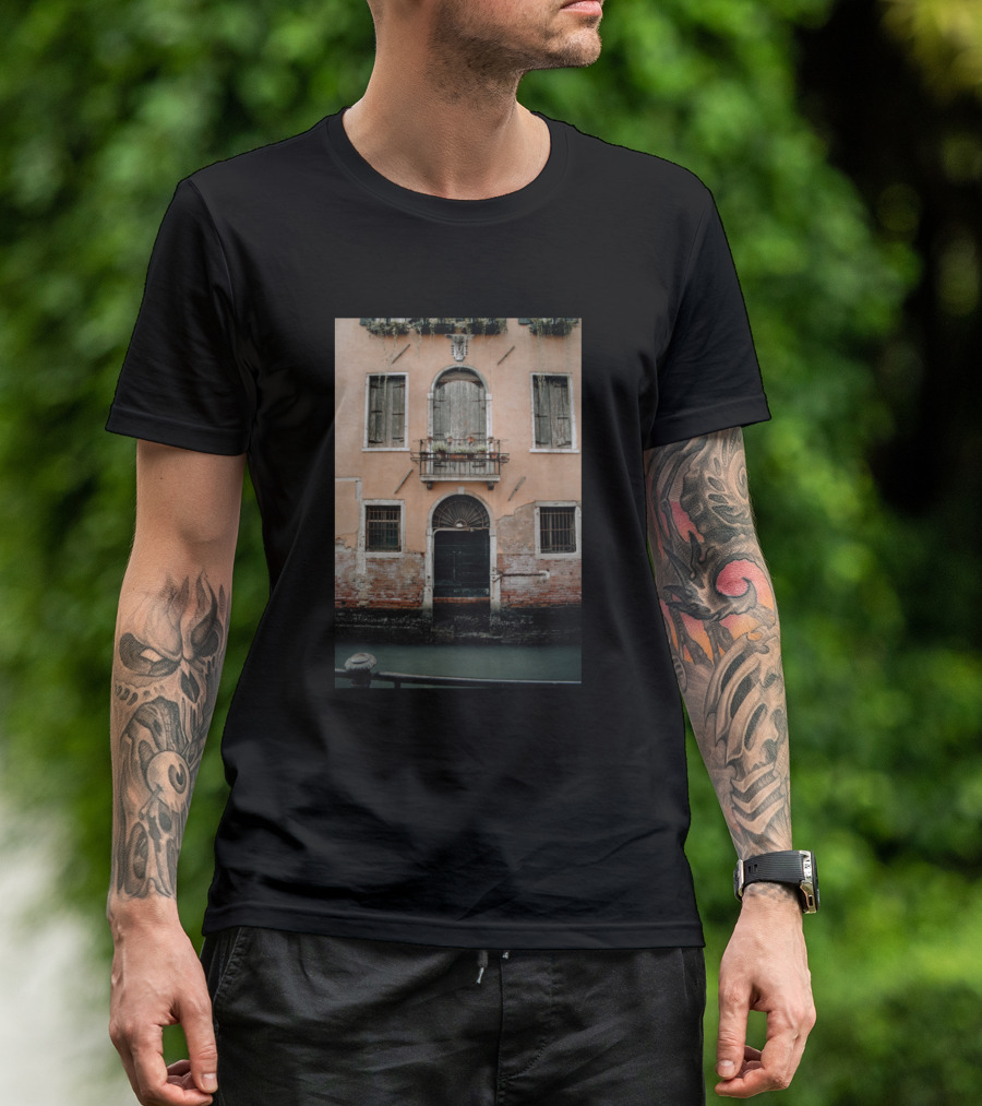 Venice Canal Architecture Door Building Photograph T-Shirt