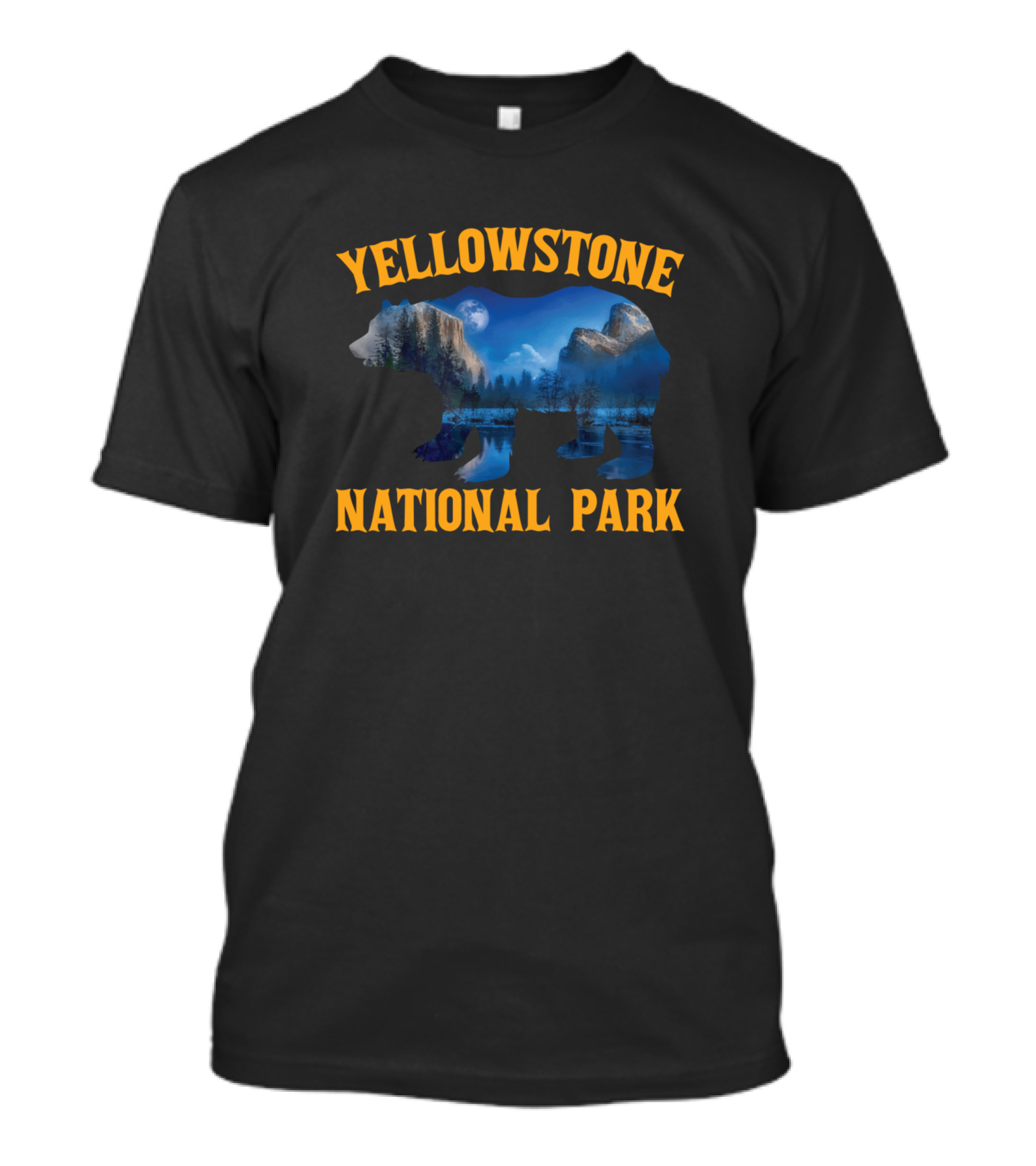 Yellowstone National Park Bear Landscape Vintage Wyoming T-Shirt