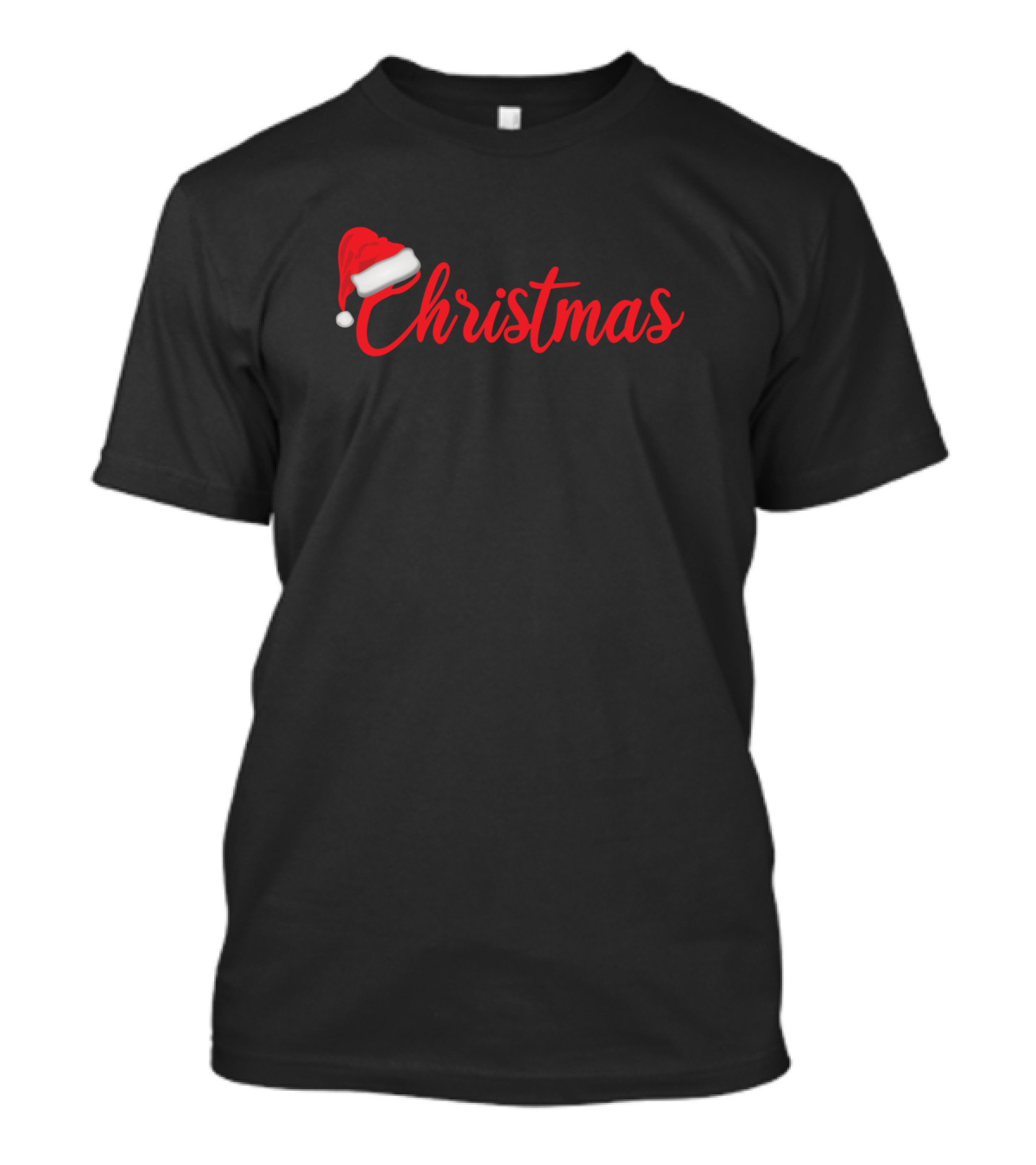 Christmas Script With Santa Hat T-Shirt