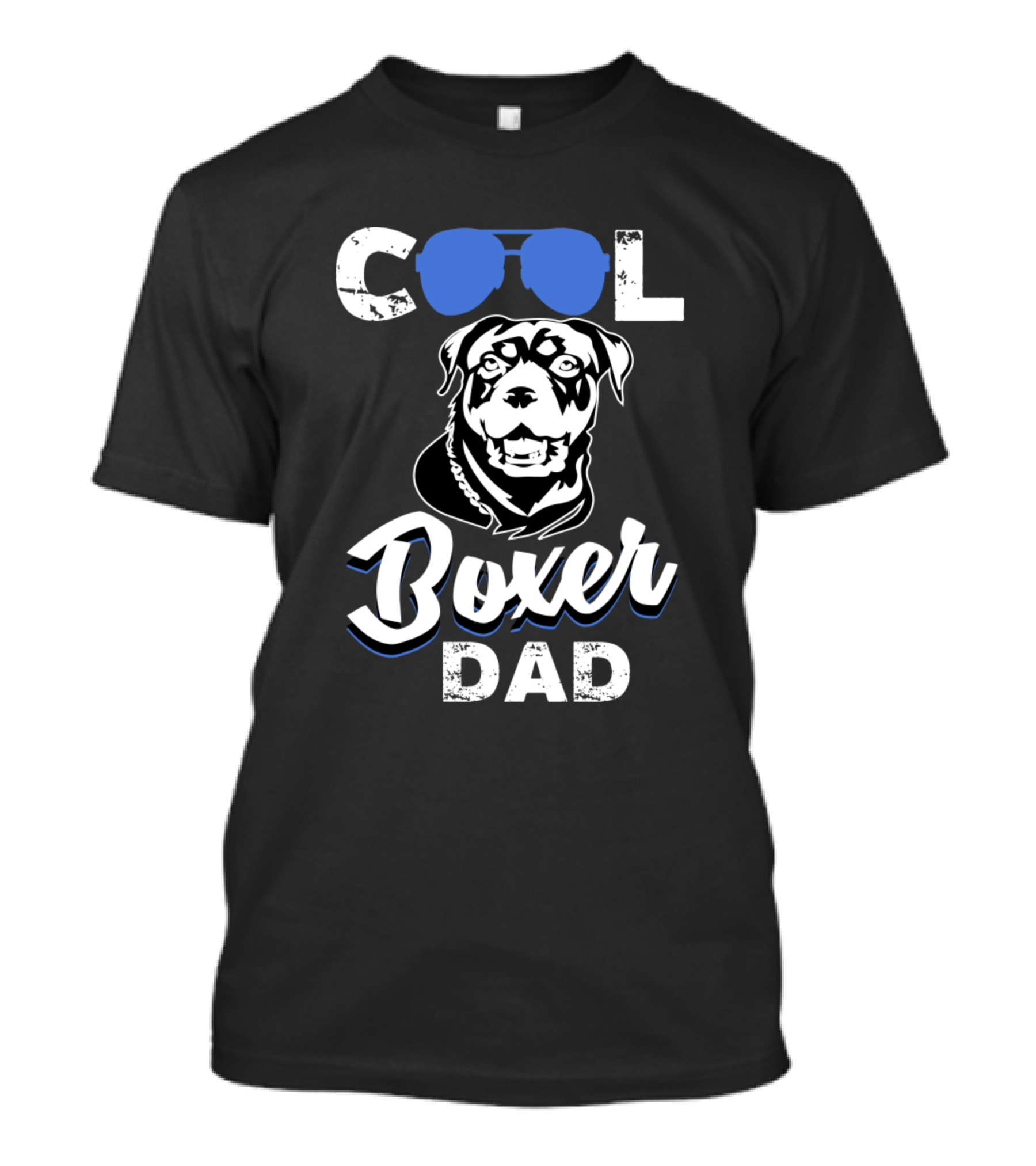 Cool Boxer Dad Dog Happy Papa Daddy Father Parent T-Shirt