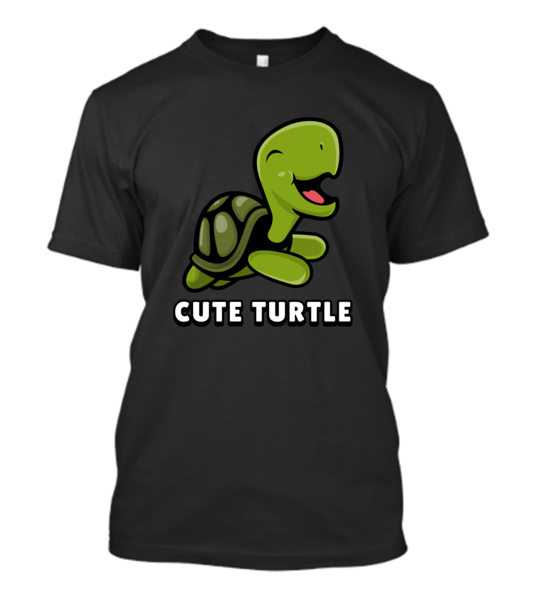 Cute Turtle Smiling Cartoon Character T-Shirt