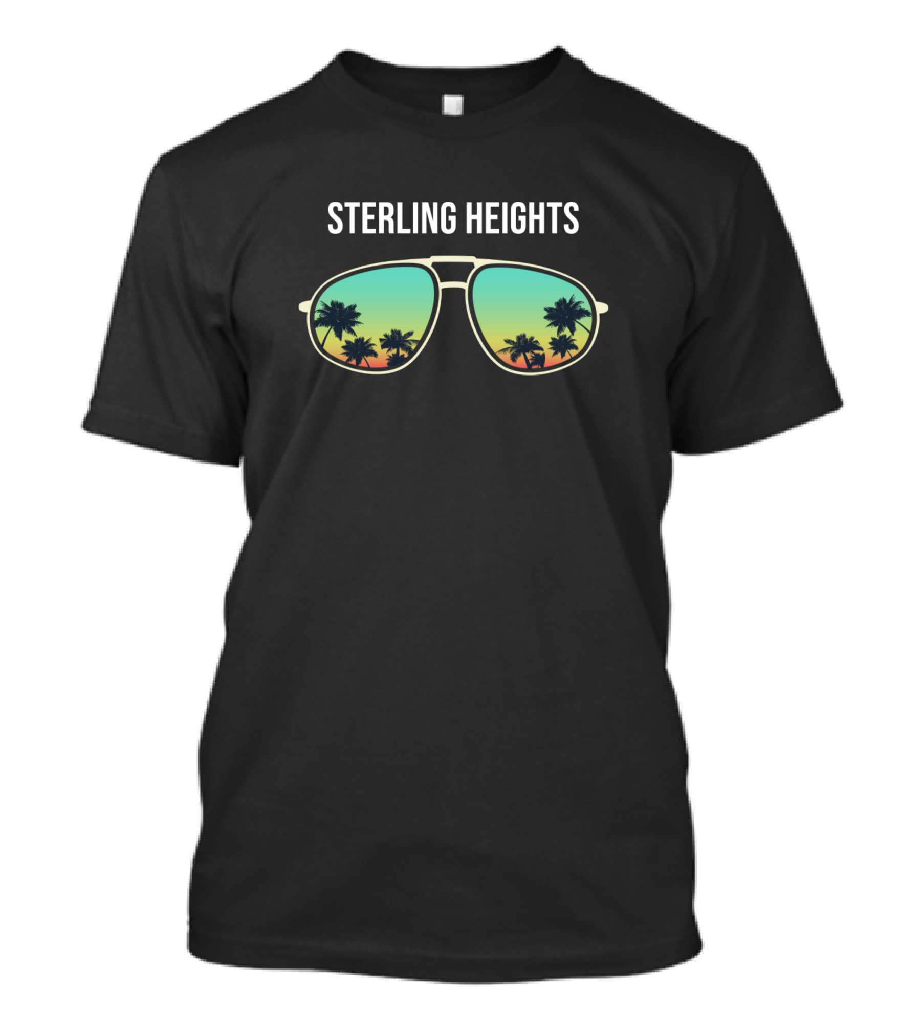 Sterling Heights Tropical Palm Reflection Eyeglasses T-Shirt