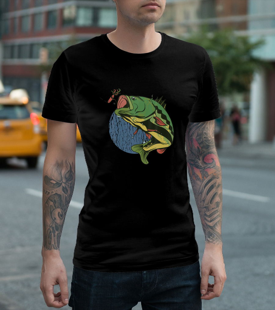 Fly Fishing Perch Fish Lure Adventure T-Shirt