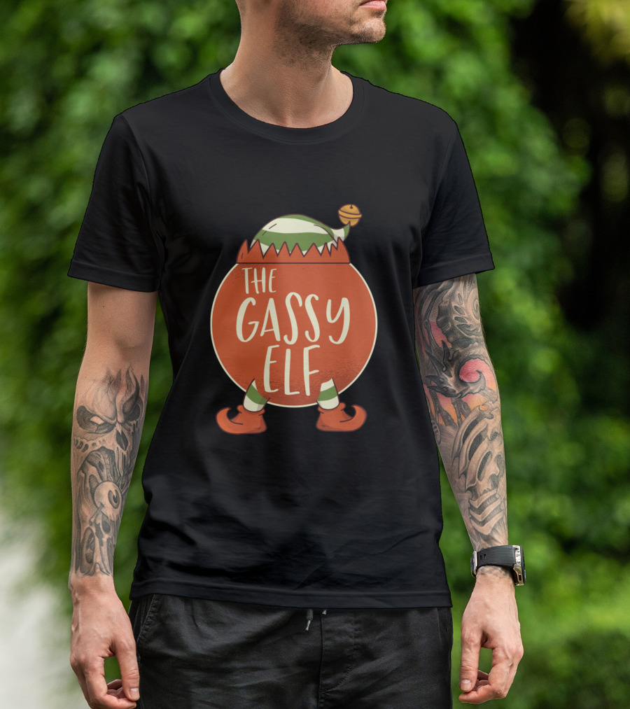 The Gassy Elf Family Christmas Costume Outfits T-Shirt