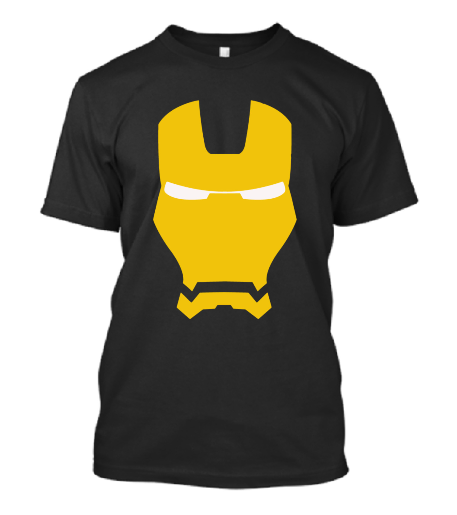Iron Man Face Yellow Helmet T-Shirt
