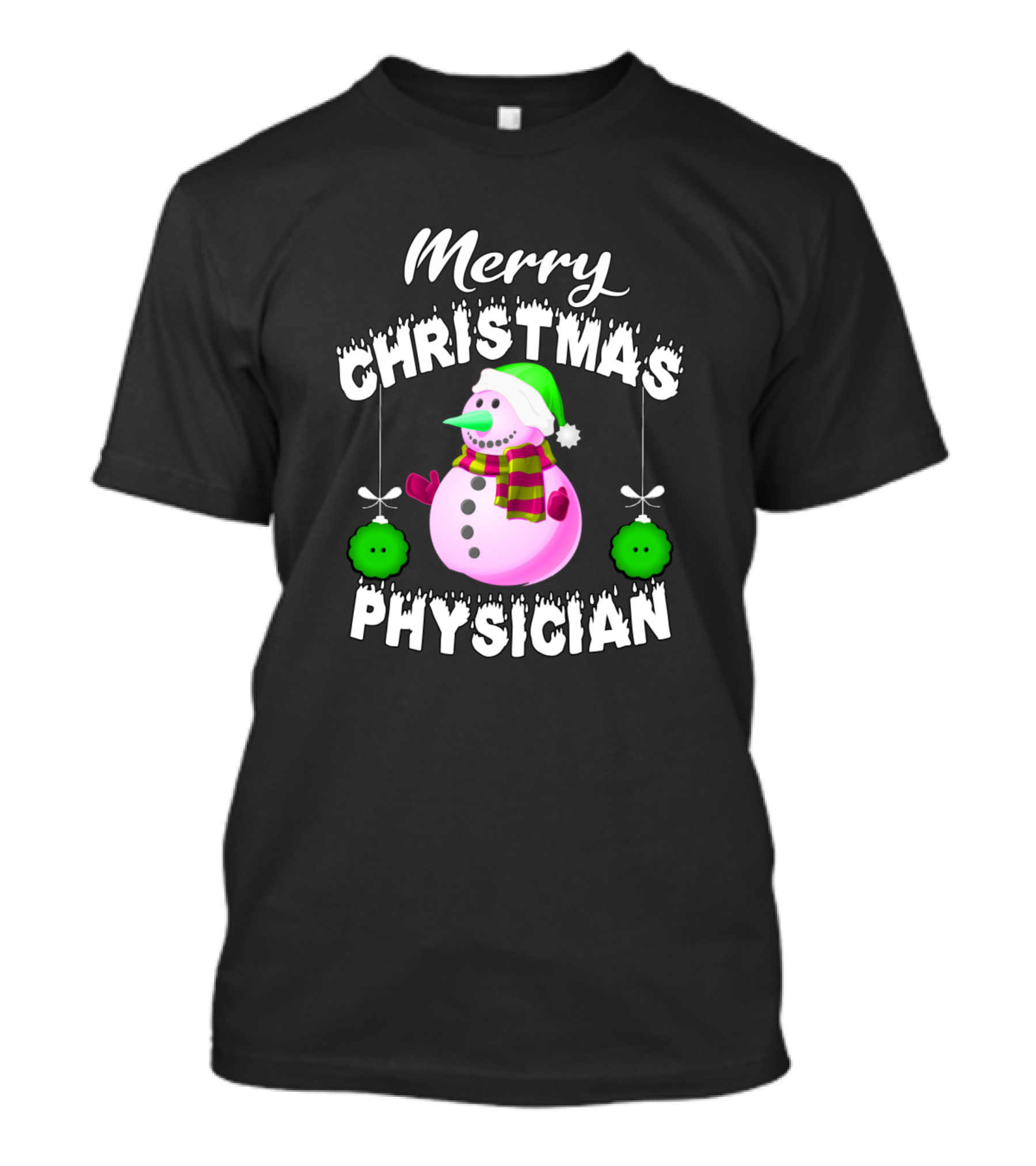 Merry Christmas Physician Snowman Festive Cheer T-Shirt