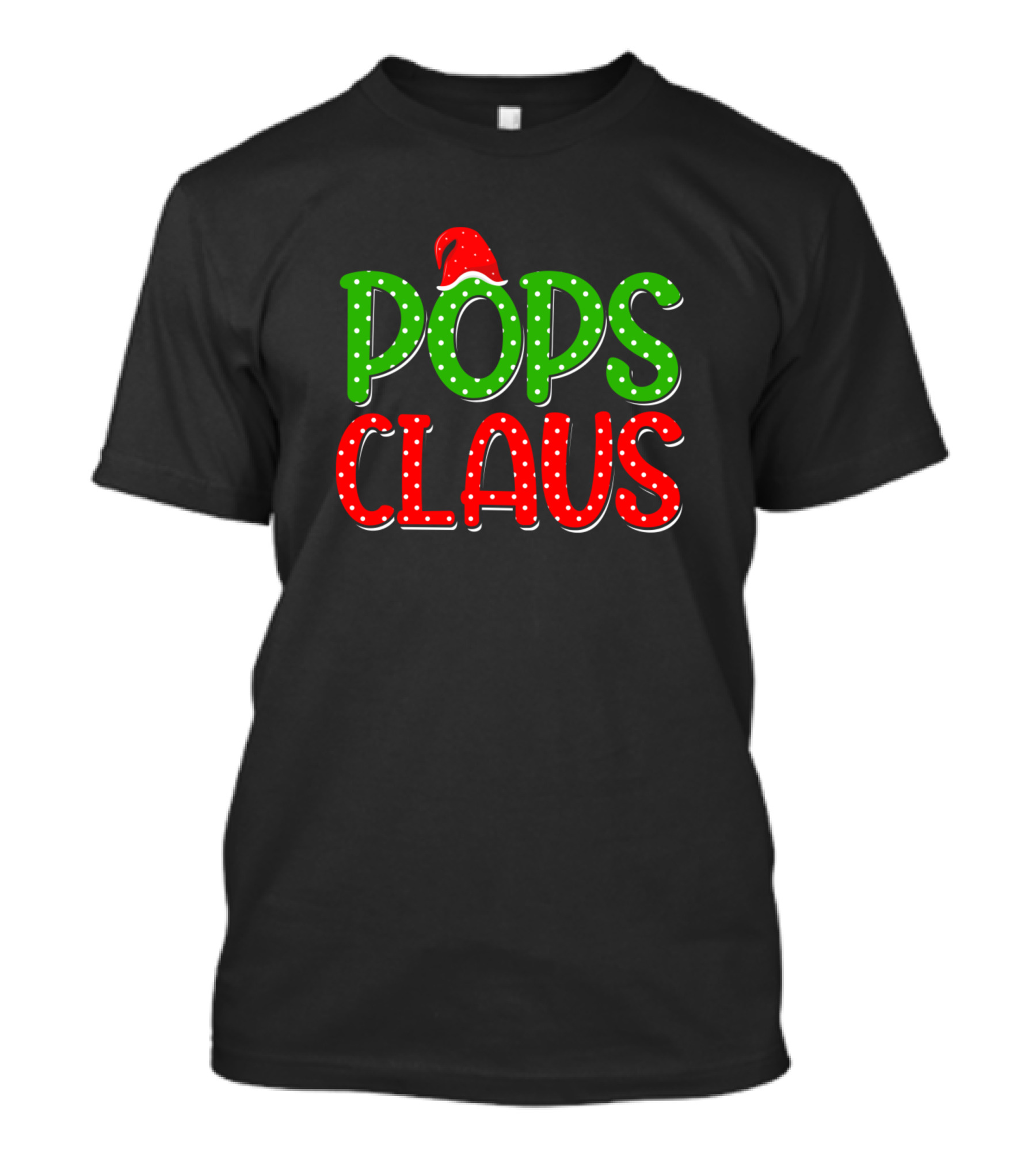 Pops Claus Santa Hat Xmas Family T-Shirt