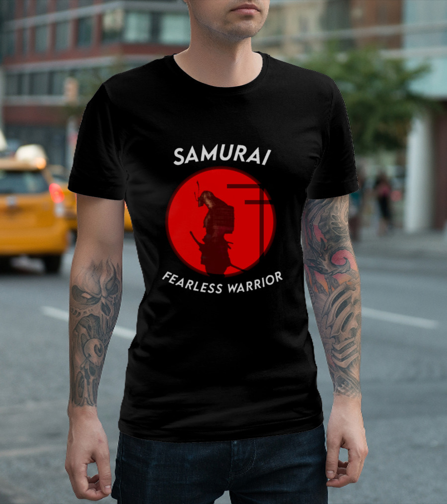 SAMURAI FEARLESS WARRIOR RED CIRCLE T-Shirt
