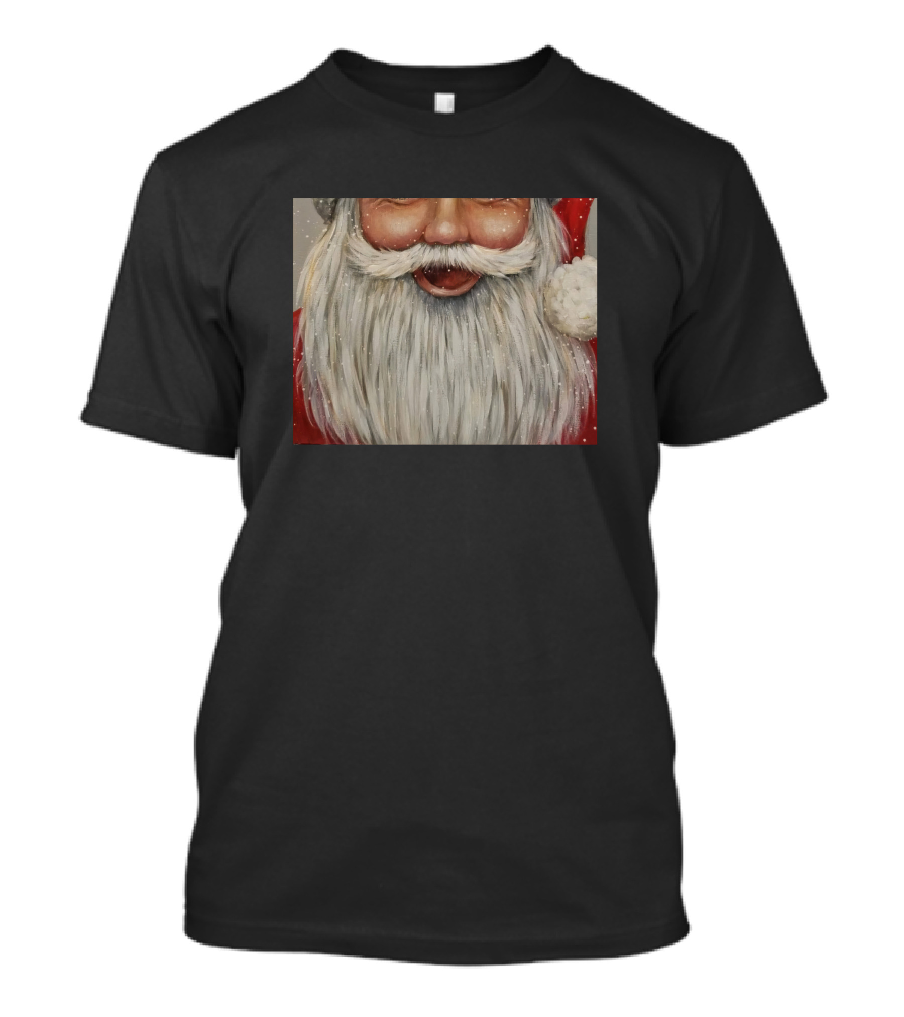 Santa Beard Xmas Face Holiday Image T-Shirt