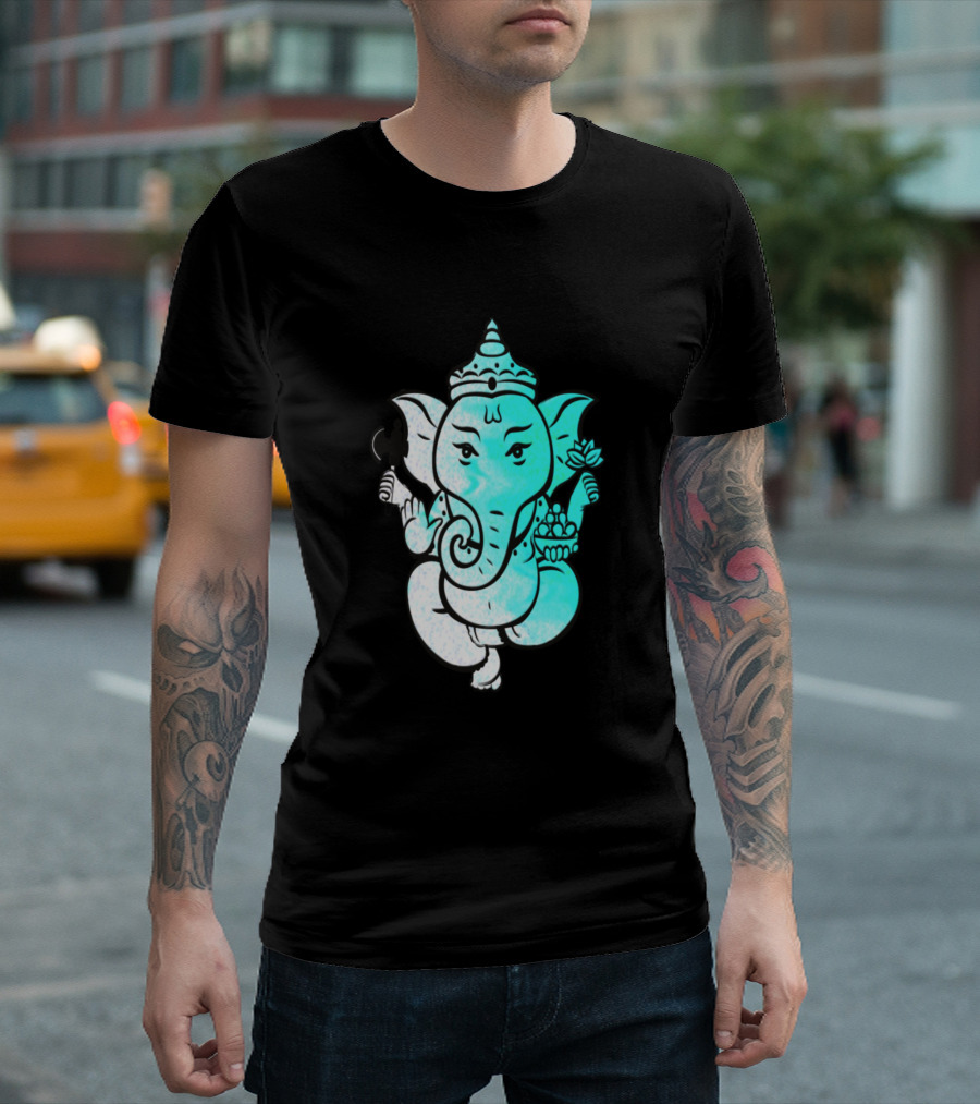 The Lord Ganesha Light Blue T-Shirt
