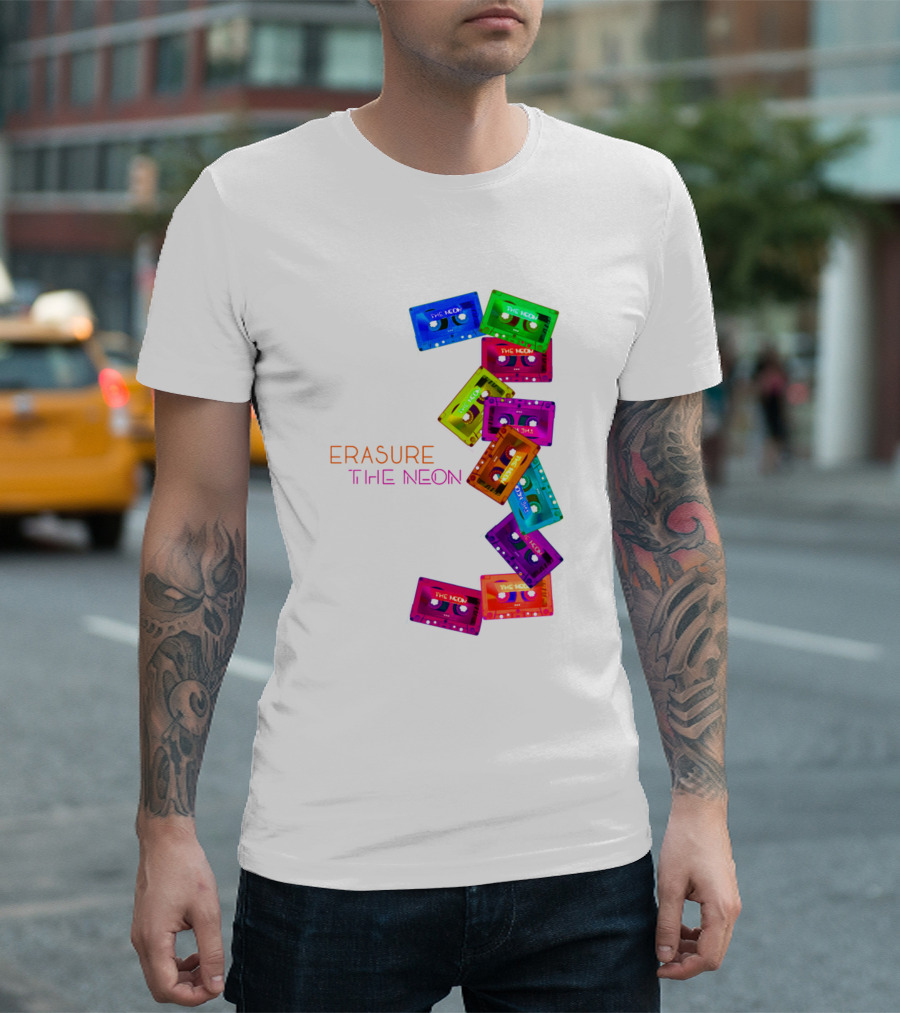 ERASURE THE NEON Colorful Cassettes T-Shirt