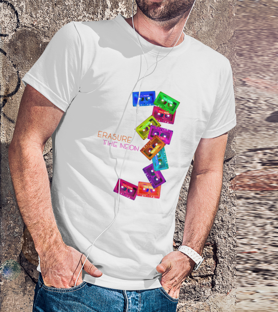 ERASURE THE NEON Colorful Cassettes T-Shirt