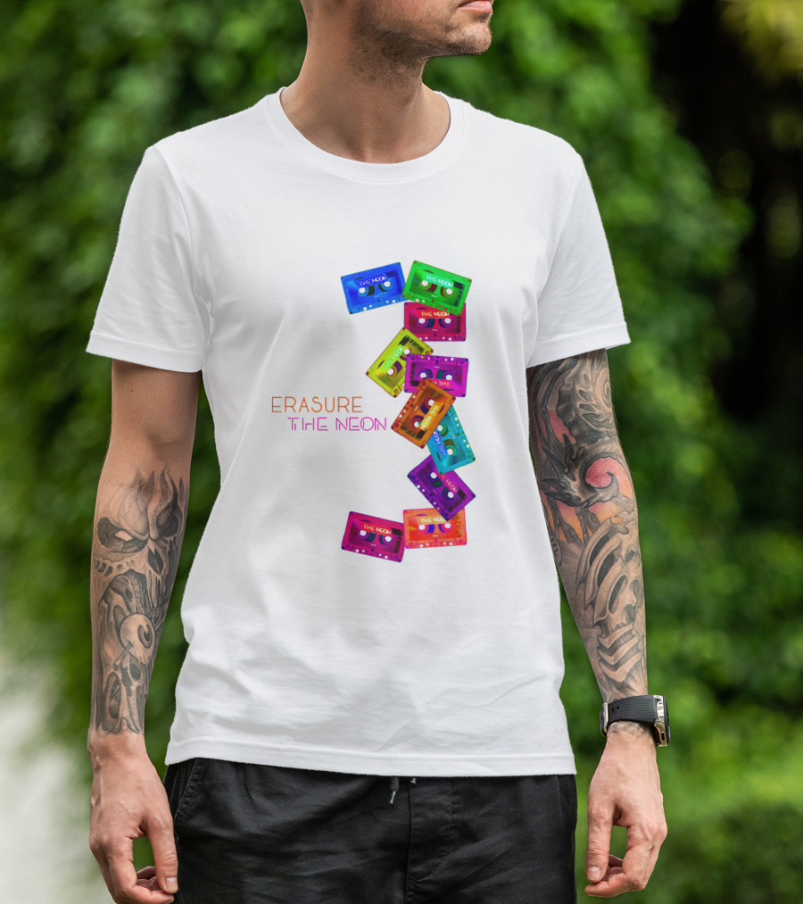 ERASURE THE NEON Colorful Cassettes T-Shirt