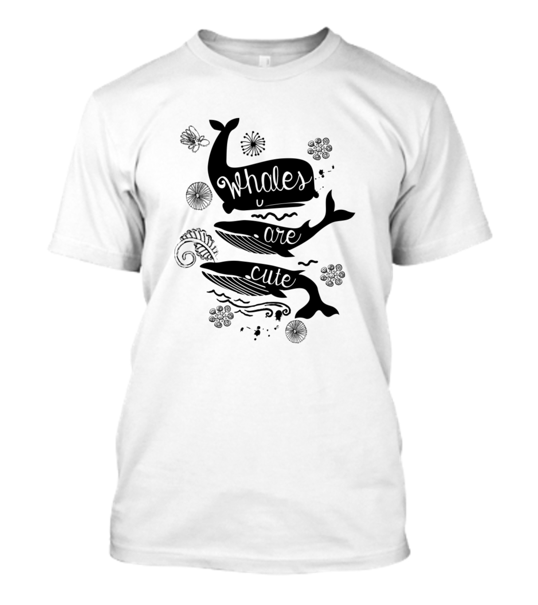 Whales Are Cute Whimsical Marine Life T-Shirt