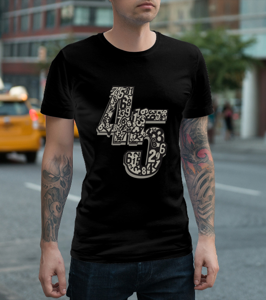 45 Numbers Collage T-Shirt