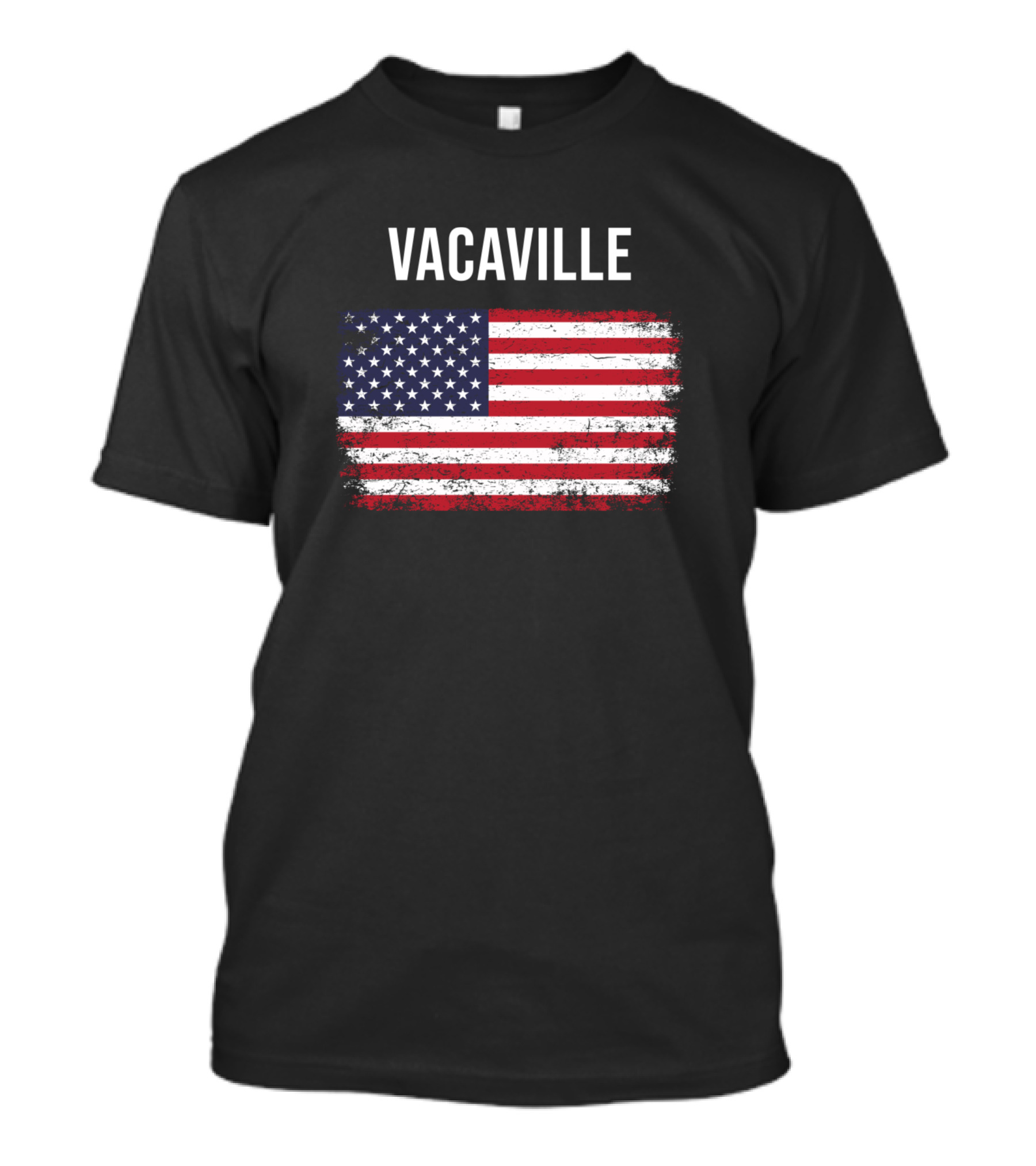 Vacaville Distressed American Flag T-Shirt