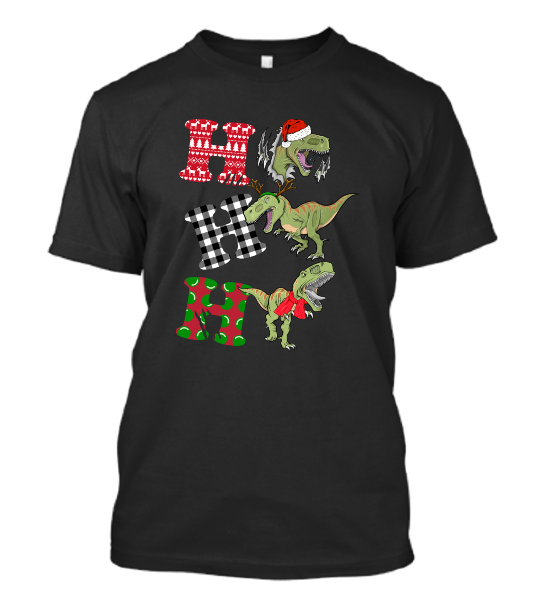 Awesome Xmas Santa Rex Dinosaurs Ho Ho Ho T-Shirt