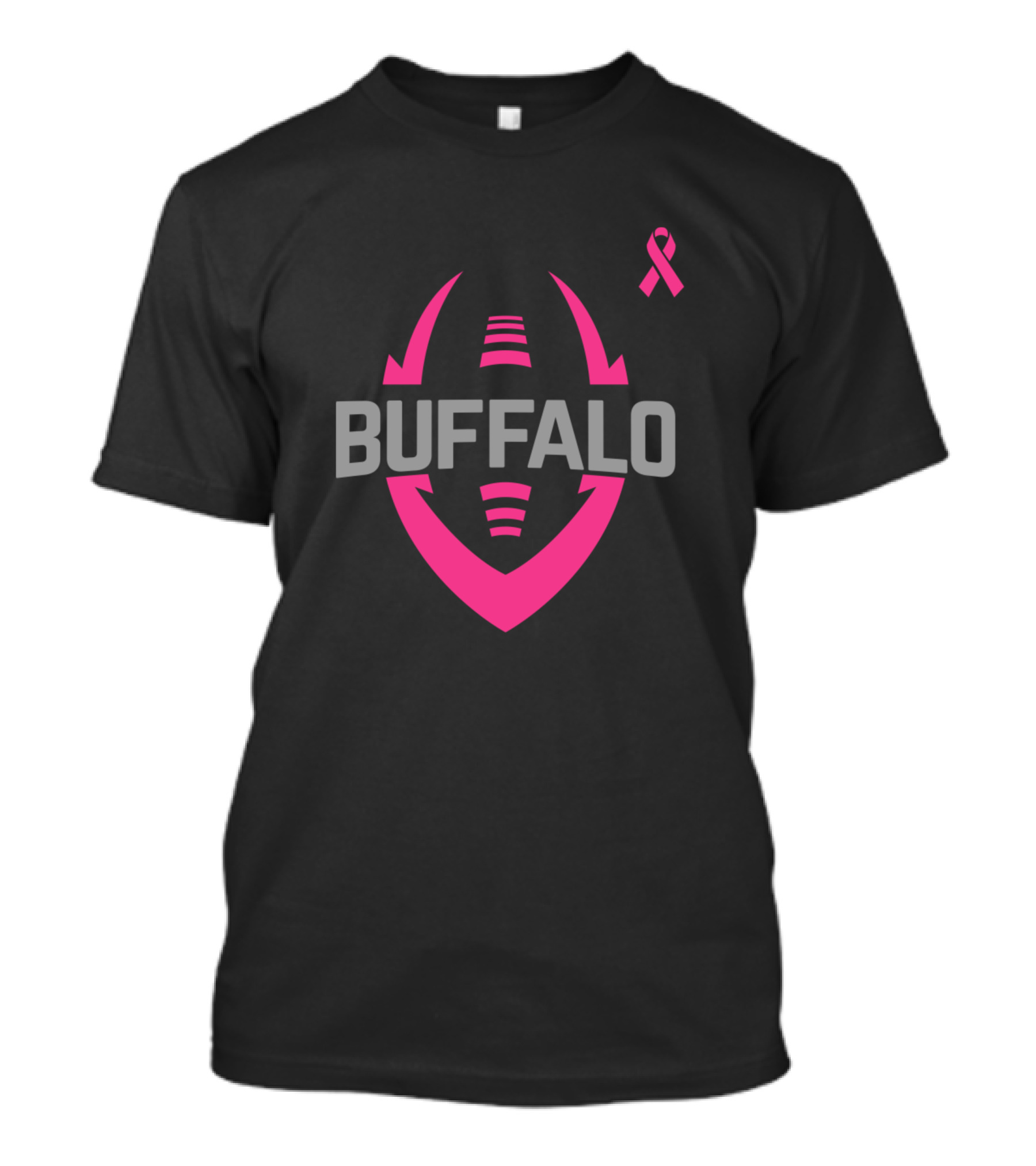 Buffalo Pro Football Pink Ribbon Breast Cancer Awareness T-Shirt