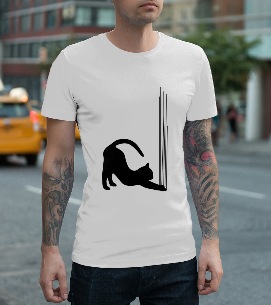 Cat Scratching T-Shirt