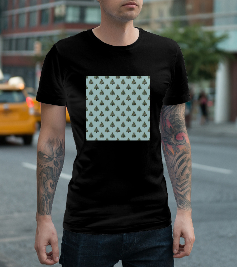 Christmas Tree Pattern Repeat T-Shirt