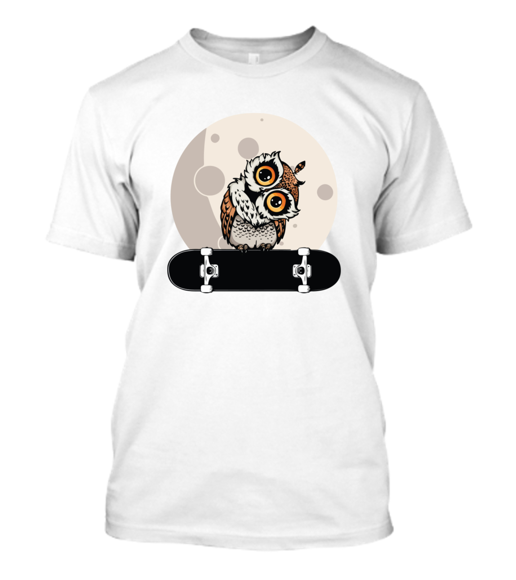 Owl Skateboard Moon Sports Inlineskates T-Shirt
