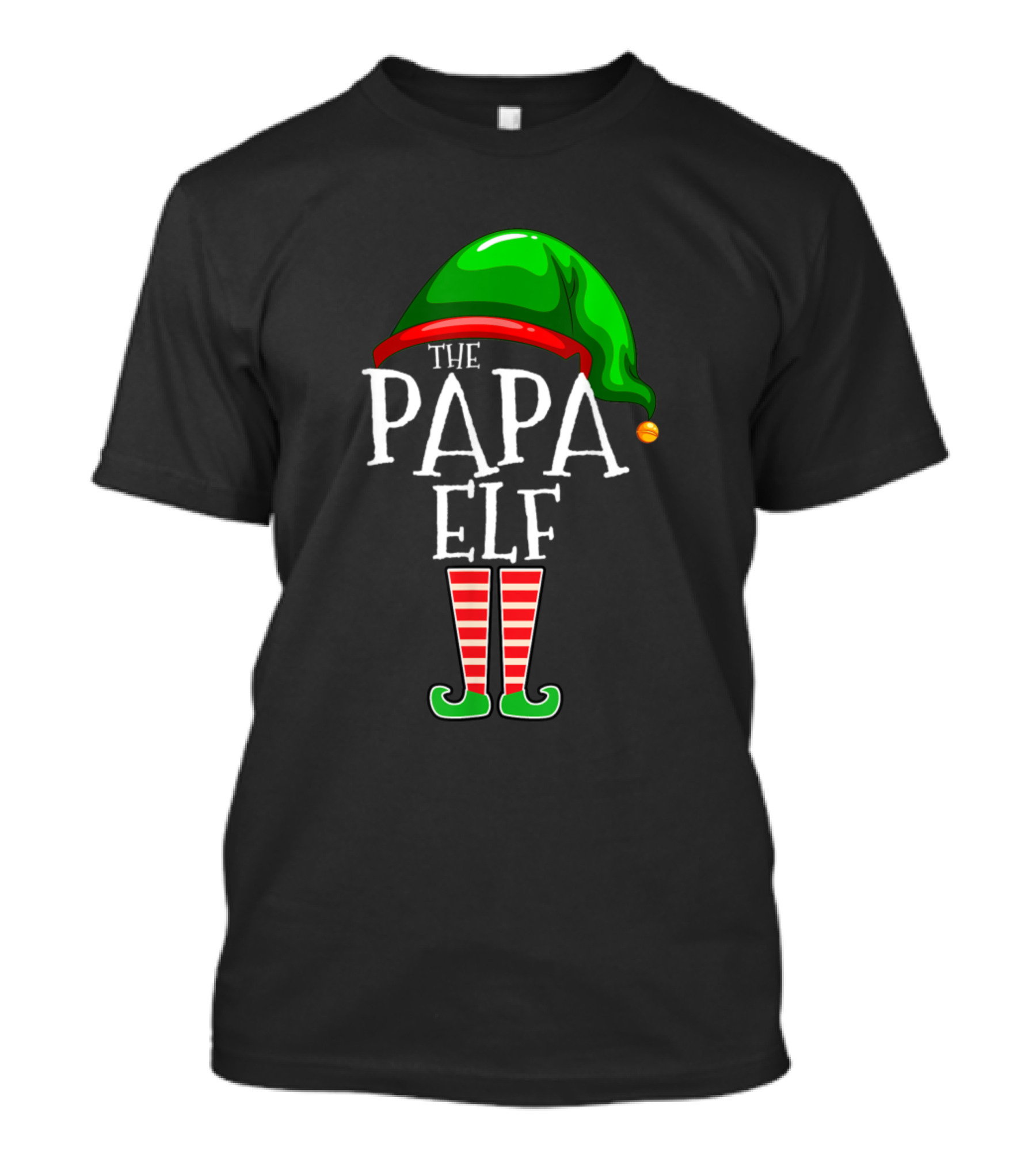 The Papa Elf Christmas Hat And Stockings T-Shirt